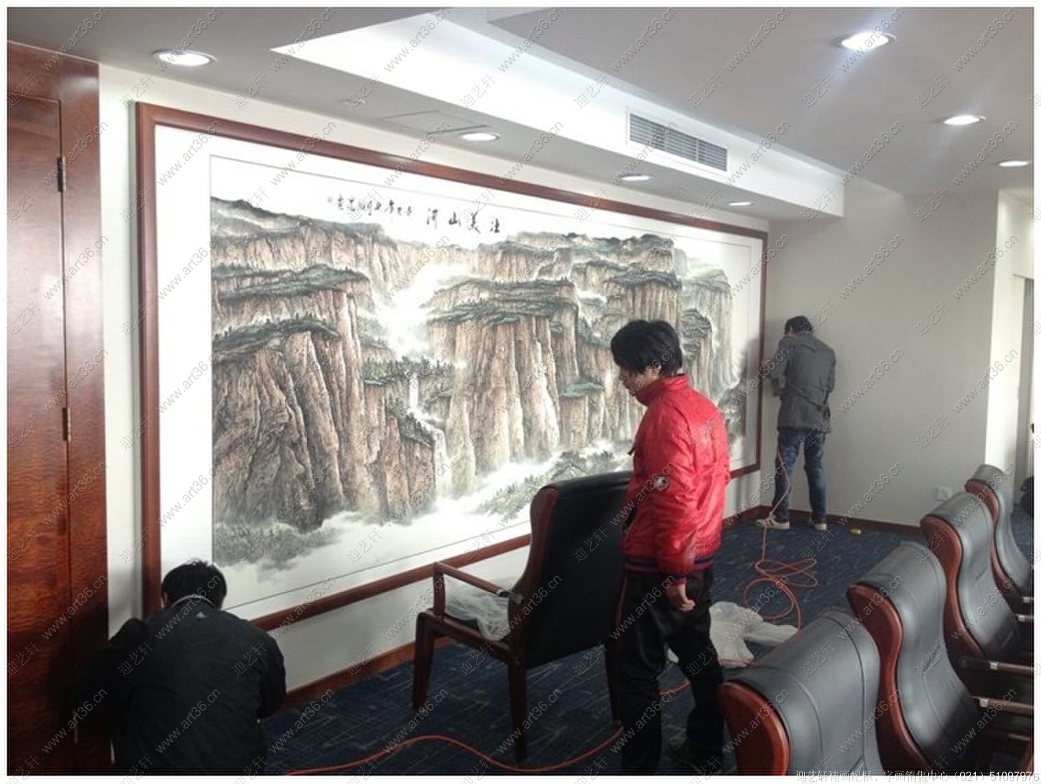 迎艺轩裱画现场